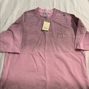 Vetements Pink Ombre Short Sleeve Tee